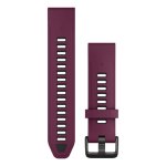 Correa Garmin Quickfit para relojes inteligentes, silicona, grafito y rojo, 20 mm