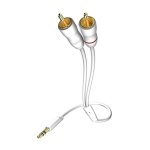 Cable de audio Inakustik 3,5mm a 2 x RCA 1,5 m Blanco