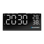 Despertador Blaupunkt CR10ALU FM PLL LED Alumínio Preto