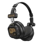 Auriculares ONIKUMA GT803 sem fios Bluetooth e com cabo Gaming com microfone e iluminação preta