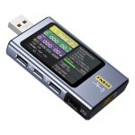 Comprobador de Suministro de Energía FNIRSI FNB58 USB Tipo A LCD Plata