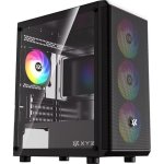 Boîtier PC Mini Tower Micro ATX xyz X-CS-AIRONE60LT-M-B Noir