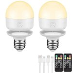 LED-Leuchtmittel Wiederaufladbar Autrucker E27 7W Magnetisch mit Fernbedienung 3 Farbtemperaturen