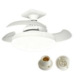 Ventilador de Techo con Luz Autrucker Retráctil 38cm 3 Velocidades Silencioso con Mando