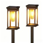 Luces Solares para Jardín Autrucker Paquete de 2 Unidades Encendido Automático