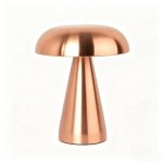 Lampada da scrivania LED Fungo Autrucker, controllo tattile tricolore, ricaricabile rosa dorato