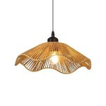 Lampada a sospensione in ratano stile vintage Autrucker 220v E27 luce calda