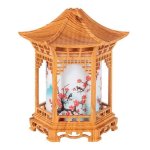 Humidificateur Style Chinois avec Lumière Nocturne, Design Unique, Pulvérisation Douce (Orange)