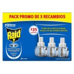 Aparelho anti-moscas Raid 135 noites 3 recargas 45 noites
