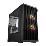 Carcassa Midi Tower Fortron M330 Preta ARGB com 4 ventiladores