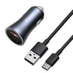 Auto-Ladegerät Baseus Golden Contactor Pro USB + USB-C 40W QC4.0+ PD Blau