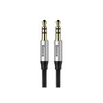 Cable de Audio Baseus Yiven M30 3,5mm Macho a Macho 1,5 m Negro Plata