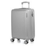 Valigia cabina Dam ABS leggero chiusura numerica 4 ruote 38x22x55 cm grigio chiaro