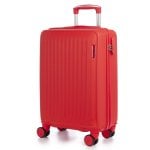 Valigia cabina Dam ABS rosso serratura numerica 4 ruote doppie 38x22x55 cm