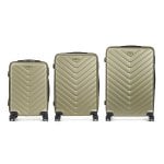 Dam Set De 3 Maletas Trolley De Abs, Ligeras Y Resistentes. Diseño Escamas. 49x76x30 Cm. Color: Verde