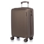Kabinenkoffer Dam ABS braun Zahlenschloss 4 Rollen 38x22x55 cm