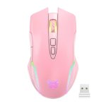 Ratón ONIKUMA CW905 Wireless 2.4G 3600 DPI Rosa RGB 7 Botones Gaming
