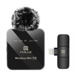 Micrófono Puluz PU647B inalámbrico lavalier con conexión Lightning y cancelación ENC