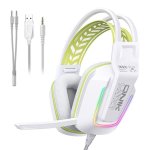 Cuffie ONIKUMA X13 cablate USB e jack 3,5 mm gaming RGB bianche