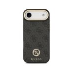 Funda pour mobile Guess Polipiel Noire Strass MagSafe pour iPhone