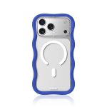 Youngkit Funda Para Iphone 17 Pro – Carcasa Magnética Dynamic Ii Transparente Azul Glacier Wavy Silicone, Diseño Moderno Y Ajuste Preciso