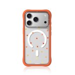 Youngkit Funda Para Iphone 17 Pro Max – Carcasa Transparente Magnética Ch Star Dot Naranja Orange Star, Diseño Estrella Y Ajuste Preciso