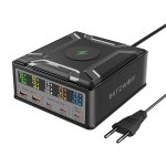 Chargeur BlitzWolf BW-S28 260W GaN 5 Ports USB-C et USB-A Charge Sans Fil 15W Noir