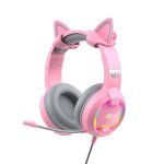 Havit H2233D kabelgebundene USB/3,5mm RGB Gaming Kopfhörer Rosa mit Mikrofon