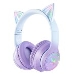 Auriculares ONIKUMA B90 sem fios Bluetooth 5.0 Gaming com iluminação RGB Azul/Púrpura