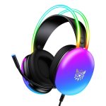 ONIKUMA X25 Gaming-Kopfhörer kabelgebunden USB 3,5mm mit Mikrofon und LED schwarz