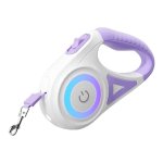 Correa Automática Rojeco LED 5 m Púrpura pour Chiens et Chats