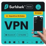 VPN Surfshark Starter, Dispositivos Ilimitados, 24 Meses, Código Digital