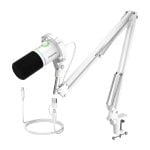 Microfone Maono PD200XS USB XLR cardioide com iluminação RGB e controlo tátil