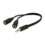 Audio-Splitter EQUIP 2x3.5mm auf 3.5mm Schwarz