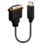 Adaptador de cable DisplayPort a DVI-D Lindy 41004 0,15 m Oro