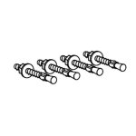 Kit de montaje Ergotron para anclajes en hormigón 4 piezas 9.5 x 95 mm
