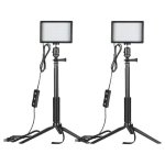 Kit de estudio Neewer ZC-10S dos luces LED + filtros + trípodes