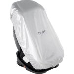 Tinéo Funda Universal Para Silla De Coche Upf 50+ Anti-uv Gris 50x75 Cm, Con Borde Elástico, Bloquea 98% Uva/uvb Y Reduce Hasta 25 °c La Temperatura