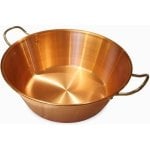 Bassine Baumalu 38 cm cuivre 9L poignées inox fond plat