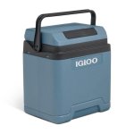 Igloo Nevera Eléctrica Portátil 12v 24 L Con Refrigeración Peltier, Aislamiento Pu Y Ventilador Integrado, Color Azul Moderno, Para Uso En Vehículo Y Salidas De Verano