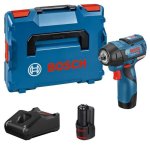 Bosch Professional Gds 12v-115 Atornillador De Impacto 12 V Brushless, 115 Nm, Carraca 3/8”, 2 Velocidades Powercontrol Y Led, Kit Con 2 Baterías 3,0 Ah Y L-boxx