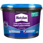 Metylan Cola Para Papel Pintado No Tejido Lista Para Usar 2,25 Kg, Pasta Blanca, Alta Adherencia, Aplicación Con Rodillo En Pared, Tiempo Abierto 10-20 Min, Hasta 15 M²