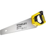 Stanley Jetcut Sierra De Mano 380 Mm (15") Hoja De Acero Sueco 0,85 Mm 11 Tpi Hardpoint 2x, Para Cortes De Acabado, Empuñadura Sobremoldeada