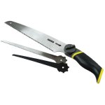 Stanley Sierra De Mano 3 En 1 Multiblade Con 3 Hojas Intercambiables: Madera 250 Mm, Metal 150 Mm Y Guichet 200 Mm. Mango Con Elastómero Suave Y Bloqueo Con Posiciones