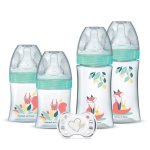 Pack Dodie Newborn Anticólico 2x150 Ml + 2x270 Ml Con Tetina De Doble Válvula Redonda Y 1 Chupete Recién Nacido
