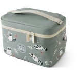 Monbento Frosty 5l Vert Raccoon - Bolsa Térmica Infantil Para Comida, Doble Cremallera, Asa Superior Y Bolsillo Interior Con Cremallera, Compatible Con Fiambrera Monbento