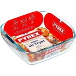 Pyrex Bandeja De Horno De Vidrio Borosilicato Cuadrada 1 L Para Airfryer, 20×17×6 Cm, Transparente, Resistente -40 A +300 °c, Apta Microondas Y Lavavajillas