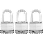 Cadenas Master Lock M115EURTRILF Acier Boro Anticorrosion Pack 3
