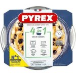 Pyrex Cacerola Redonda De Vidrio Borosilicato 1,3 L Con Tapa, Asas Ergonómicas Fijas, Apta Horno Microondas Congelador Lavavajillas, -40°c A +350°c, 21x18x8,5 Cm
