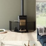 Barrière de Sécurité Nordlinger Pro 6 Panneaux 360 cm Noir Mat Porte